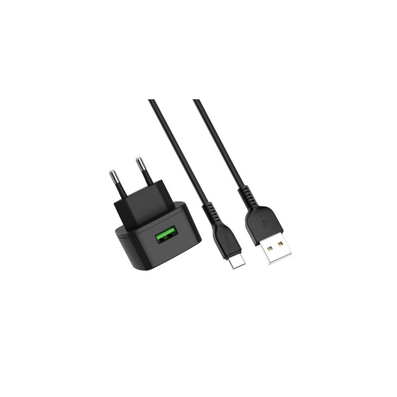 Набор зарядного устройства с кабелем Type-C Cutting-edge” EU QC3.0 2-USB портом в Бишкеке Аксессуары  - 1