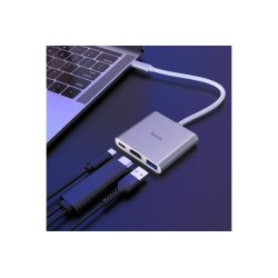 Адаптер Hoco Type-C для USB3.0 + HDMI + PD (HB14) купить в Бишкеке -  - 1