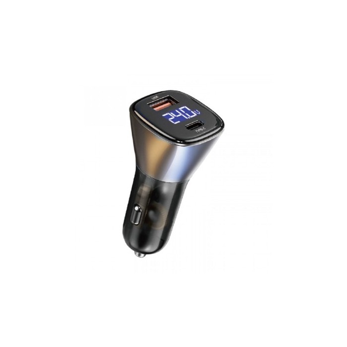 Автомобильное зарядное устройство Wiwu Dual Port A+C PD72W Car Charger PC500 в Бишкеке Мультибрендовые товары  - 1