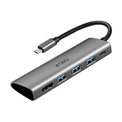 Адаптер-переходник Wiwu Alpha 5 in 1 USB-C Hub A531H купить в Бишкеке - Мультибрендовые товары  - 1