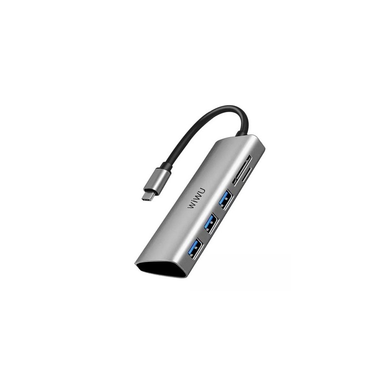 Адаптер-переходник Wiwu 5в1 USB-C Hub Alpha 532ST купить в Бишкеке - Мультибрендовые товары  - 1