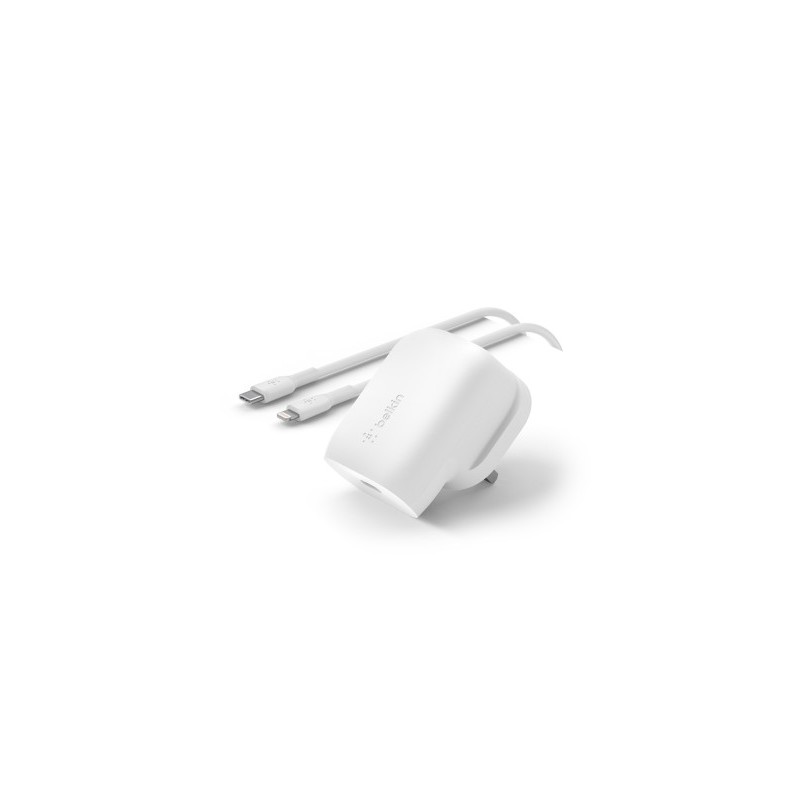 Зарядное устройство Belkin Boost Charge 30W Wall Charger with PPS+USB-C to Lightning Connector купить в Бишкеке Зарядные устрой Зарядное устройство Belkin Boost Charge 30W Wall Charger with PPS+USB-C to Lightning Connector купить в Бишкеке Зарядные устрой