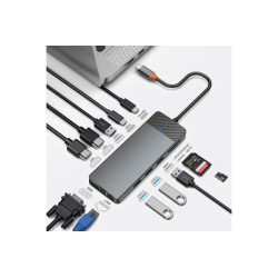 Адаптер-переходник Wiwu Linker 12 in 1 USB-C Hub купить в Бишкеке - Мультибрендовые товары  - 1