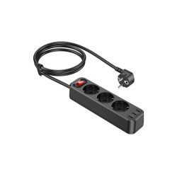 Удлинитель Hoco 3 розетки + 3 USB купить в бишкеке Аксессуары  - 1